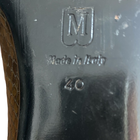 Magli Classic Animal Print Snakeskin Pump Shoe Size 40 / 9-9.5 - Picture 8 of 9